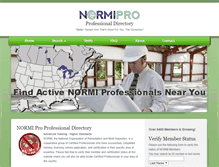 Tablet Screenshot of normipro.com